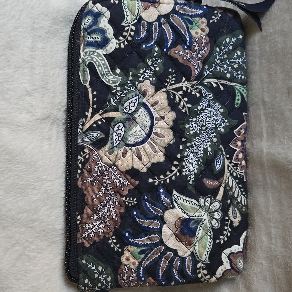 Vera Bradley Floral Quilted Wristlet - Java